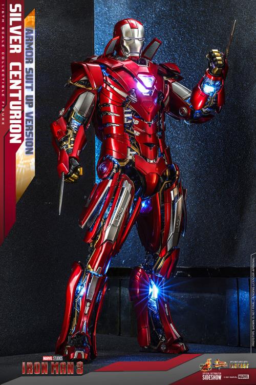 HOT TOYS IRON MAN 3 - SILVER CENTURION (ARMOR SUIT UP VERSION) - MMS618D43 - Anotoys Collectibles