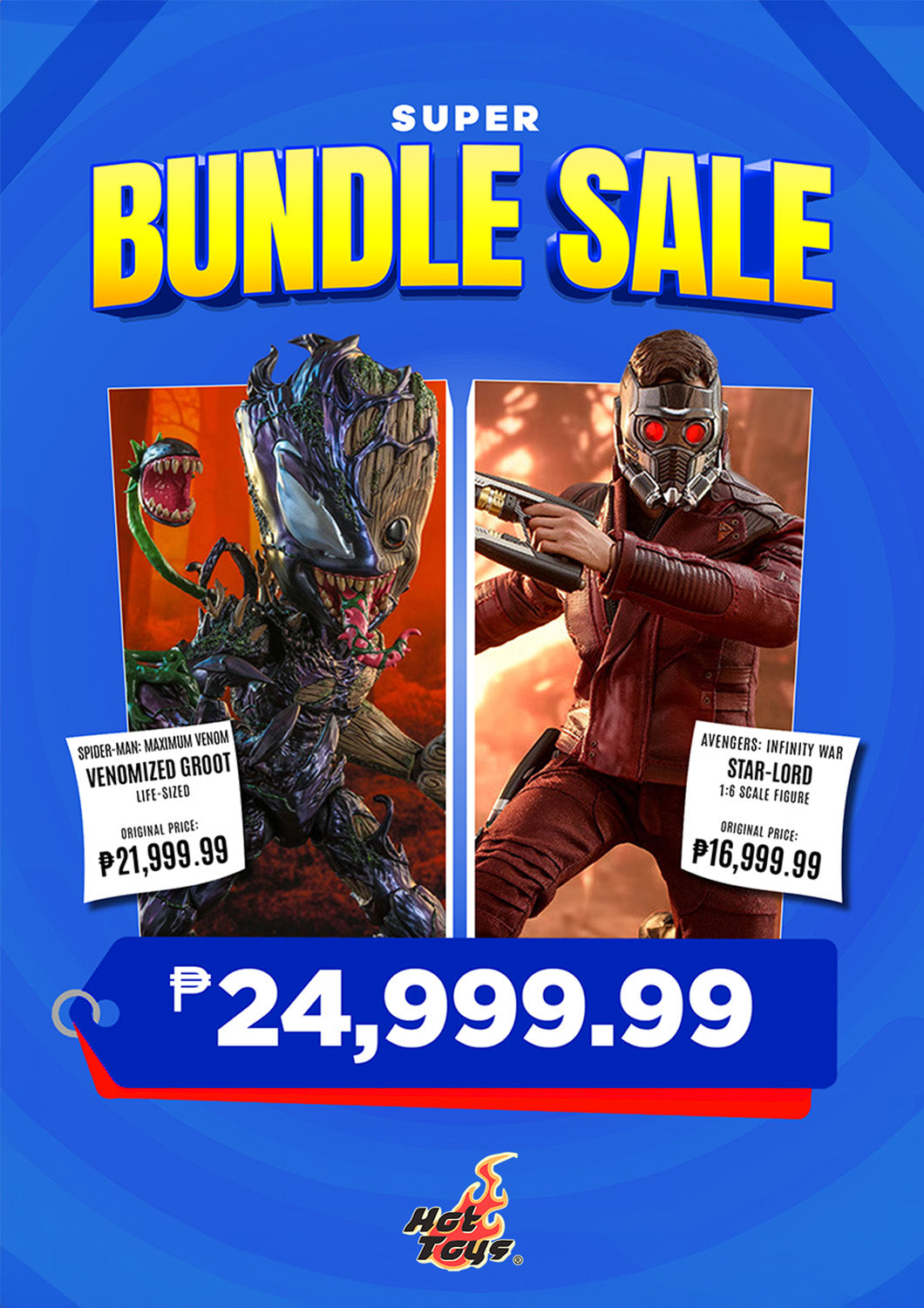 BUNDLE: Hot Toys Infinity War Star-Lord + Venomized Groot