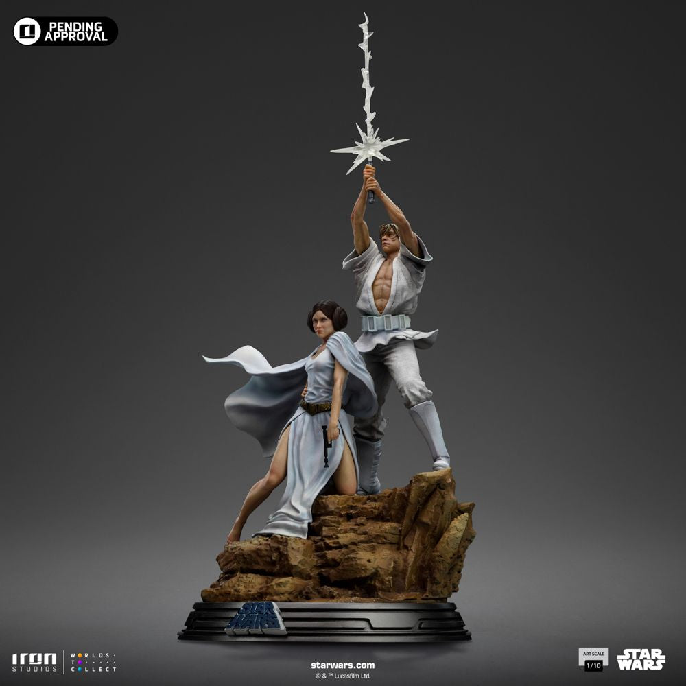 IRON STUDIOS  LUKE AND LEIA DELUXE ART SCALE 1/10