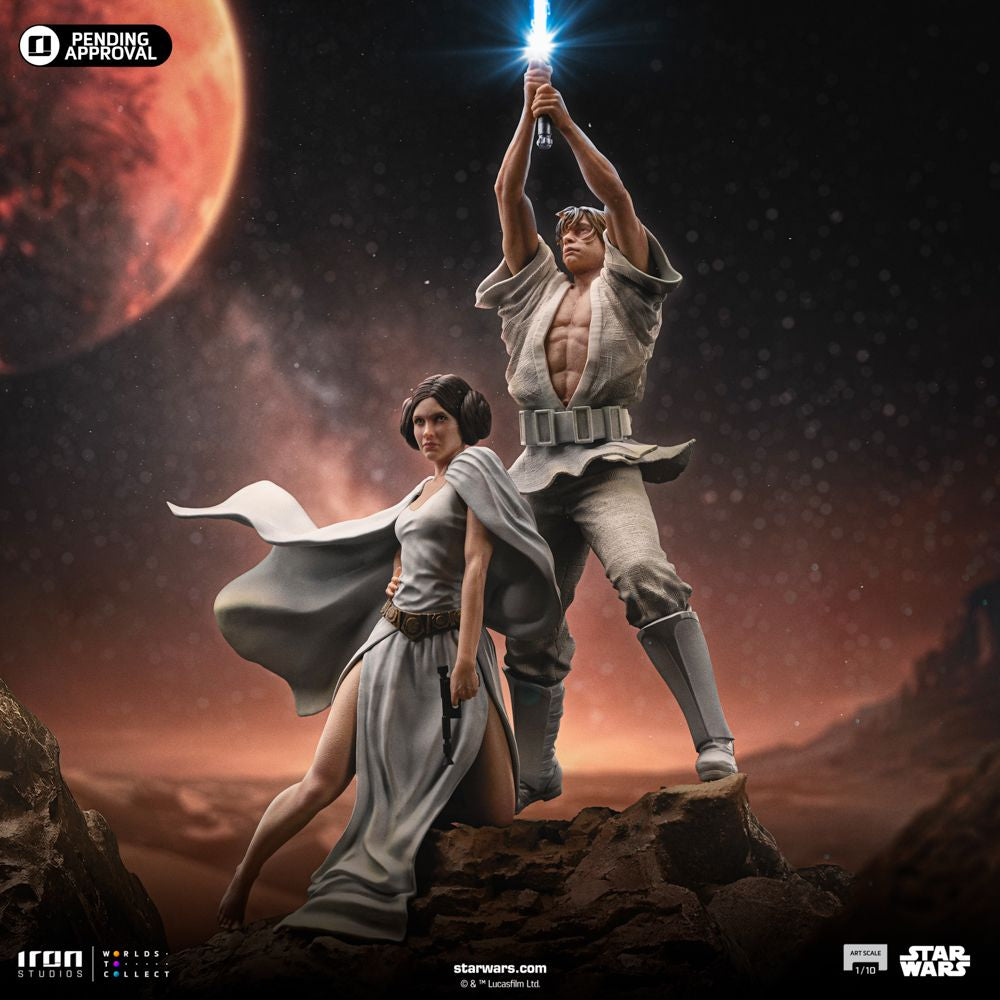 IRON STUDIOS  LUKE AND LEIA DELUXE ART SCALE 1/10