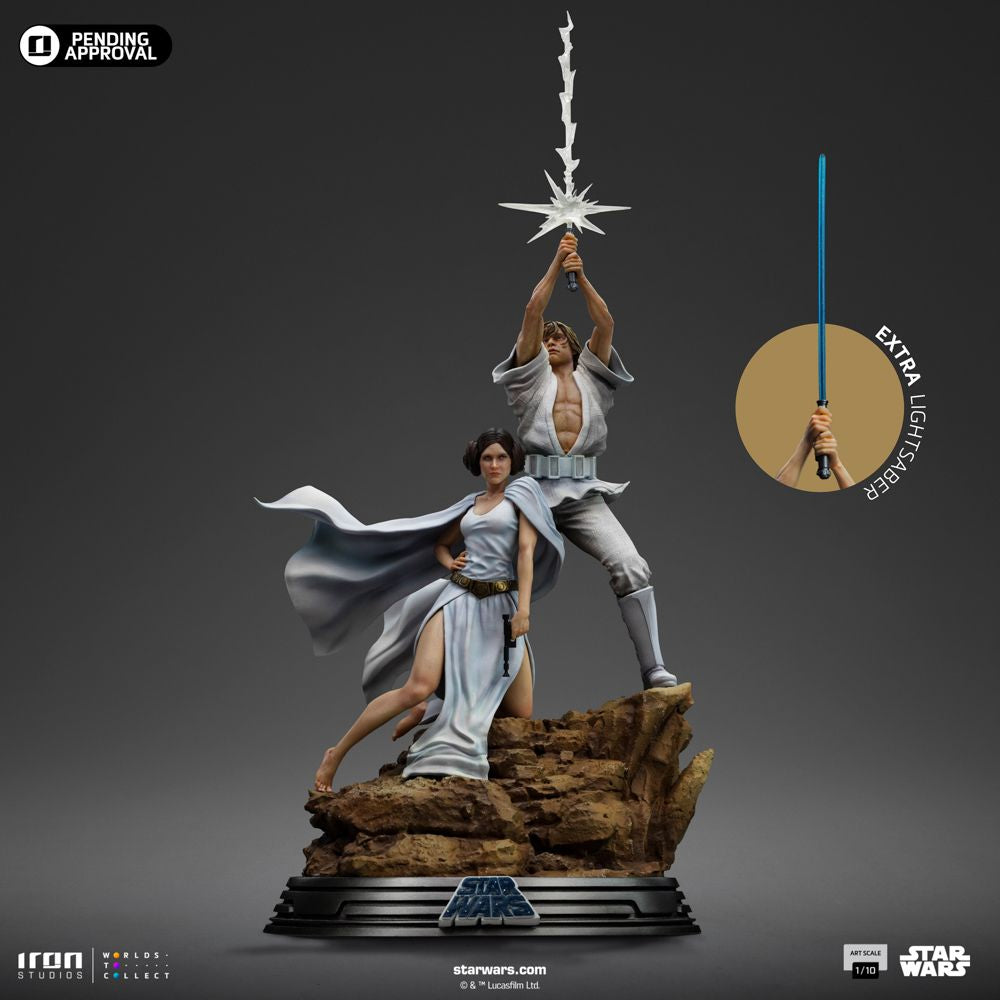 IRON STUDIOS  LUKE AND LEIA DELUXE ART SCALE 1/10