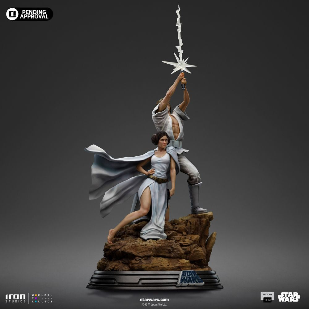 IRON STUDIOS  LUKE AND LEIA DELUXE ART SCALE 1/10