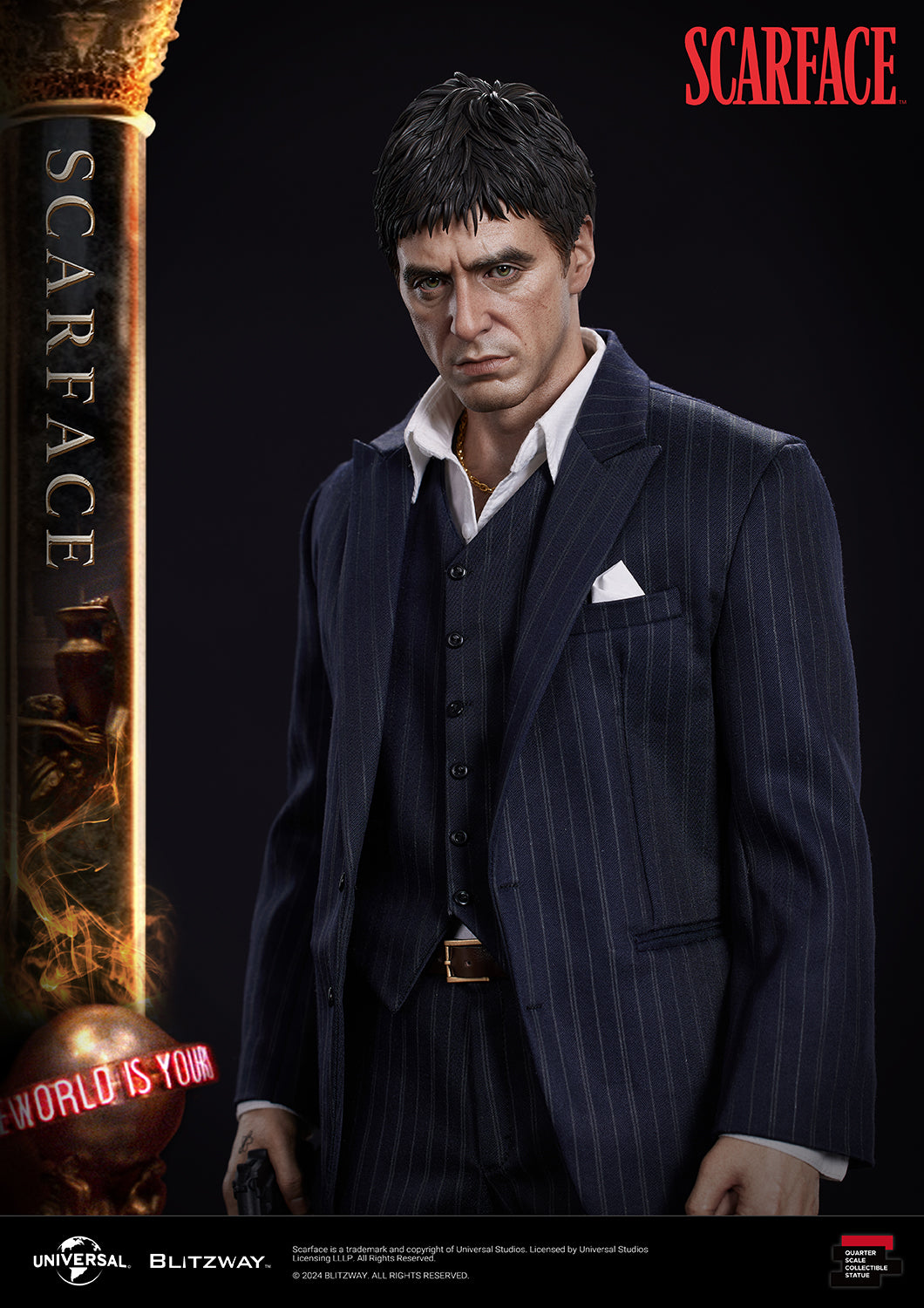 BLITZWAY SCARFACE STANDARD VERSION 1/4 SCALE STATUE (PRE-ORDER) - Anotoys Collectibles