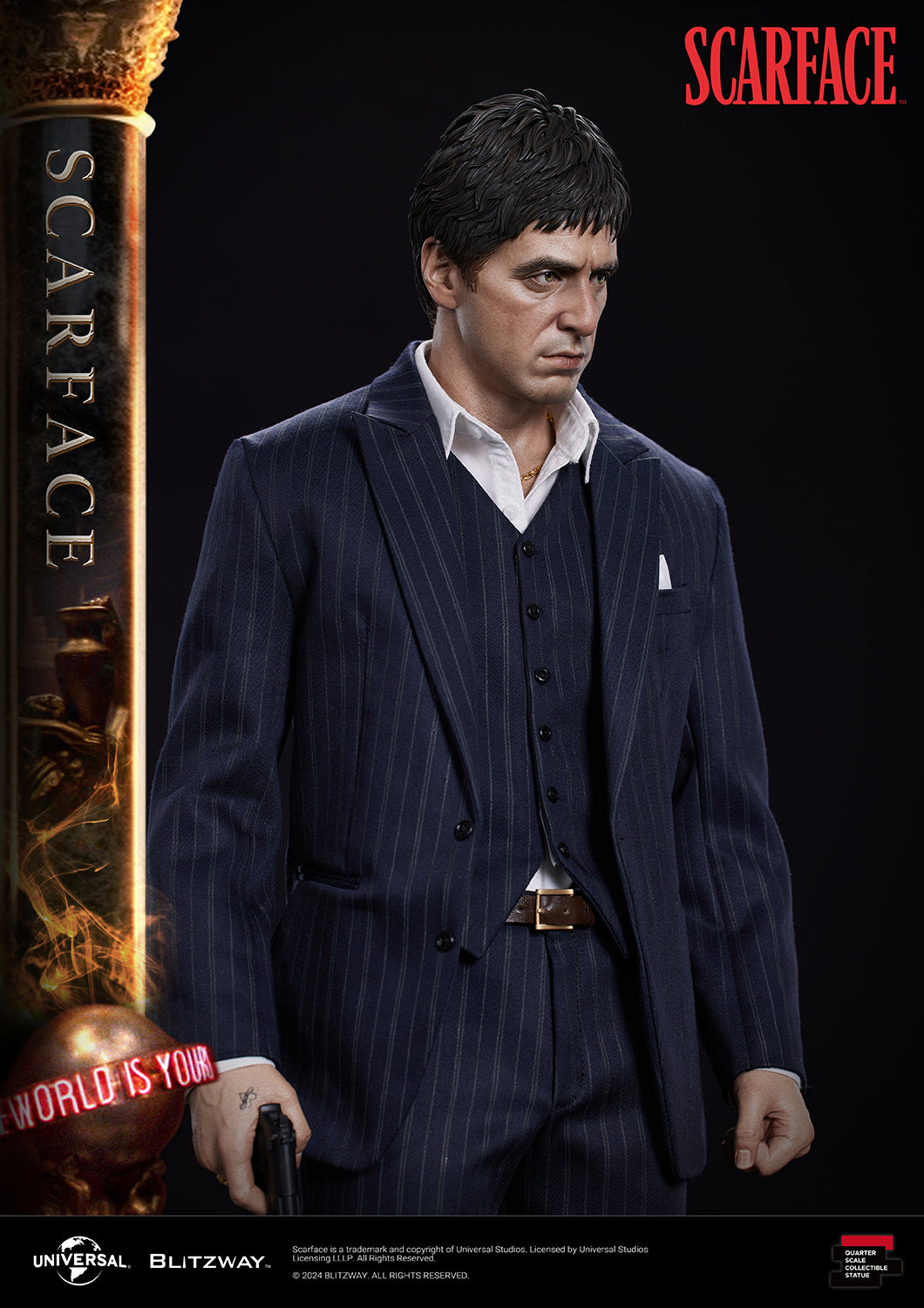 BLITZWAY SCARFACE STANDARD VERSION 1/4 SCALE STATUE (PRE-ORDER) - Anotoys Collectibles