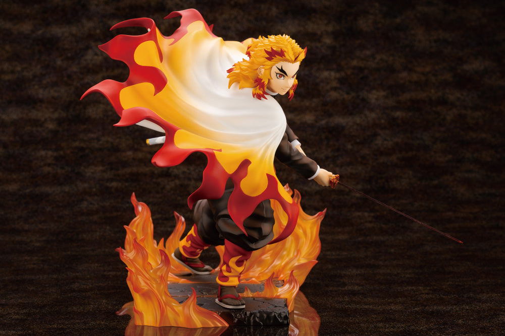 KOTOBUKIYA DEMON SLAYER KIMETSU NO YAIBA ARTFX J KYOJURO RENGOKU 1/8 PP927 - Anotoys Collectibles