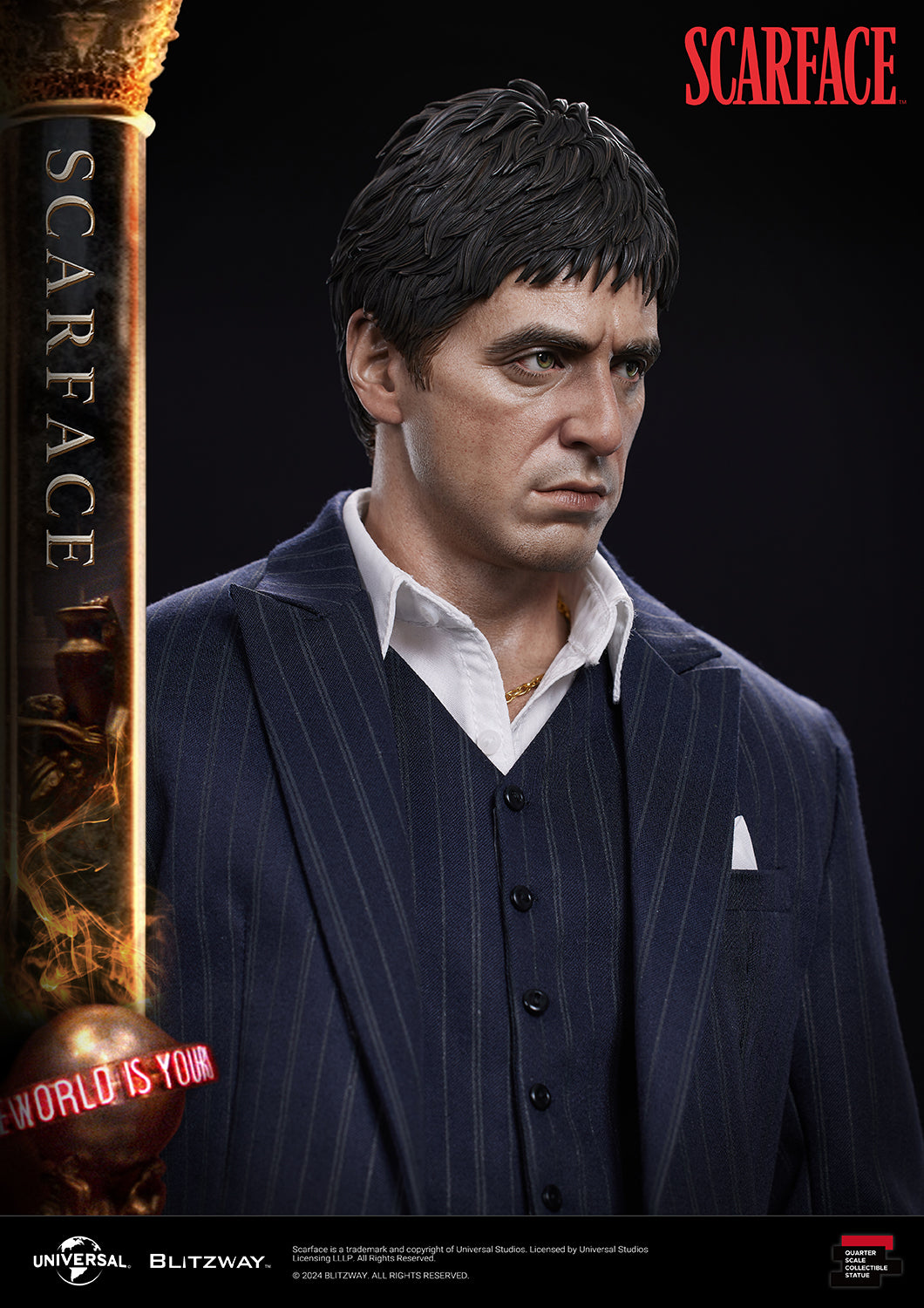 BLITZWAY SCARFACE STANDARD VERSION 1/4 SCALE STATUE (PRE-ORDER) - Anotoys Collectibles