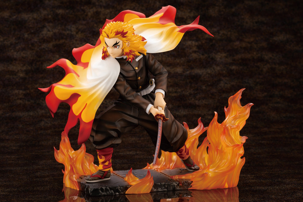 KOTOBUKIYA DEMON SLAYER KIMETSU NO YAIBA ARTFX J KYOJURO RENGOKU 1/8 PP927 - Anotoys Collectibles