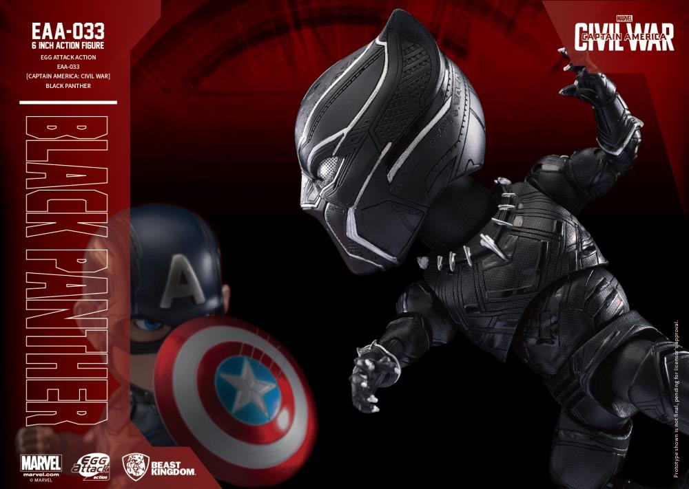 BEAST KINGDOM CIVIL WAR EGG ATTACK ACTION: BLACK PANTHER - EAA-033 - Anotoys Collectibles