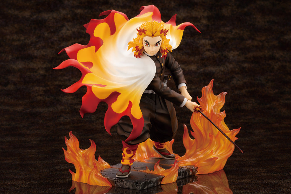 KOTOBUKIYA DEMON SLAYER KIMETSU NO YAIBA ARTFX J KYOJURO RENGOKU 1/8 PP927 - Anotoys Collectibles