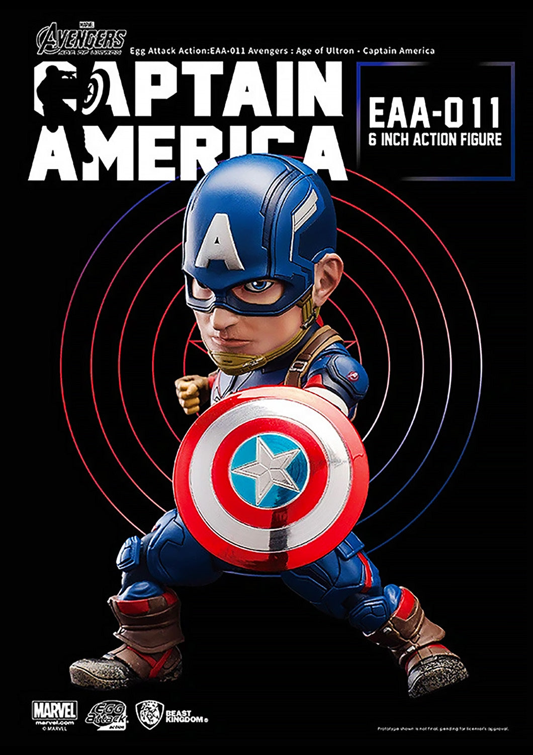 BEAST KINGDOM EGG ATTACK CAPTAIN AMERICA - EAA-011 - Anotoys Collectibles