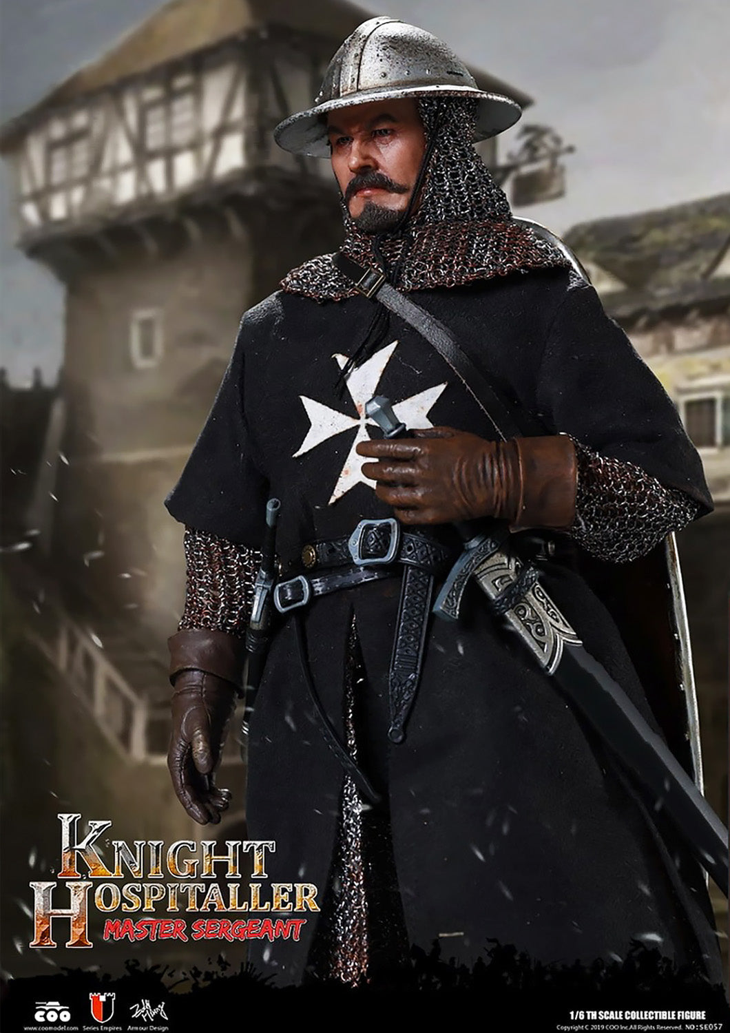 COOMODEL SERIES OF EMPIRES DIE-CAST ALLOY SERGEANT OF KNIGHTS HOSPITALLER 1/6 SCALE - SE057 - Anotoys Collectibles