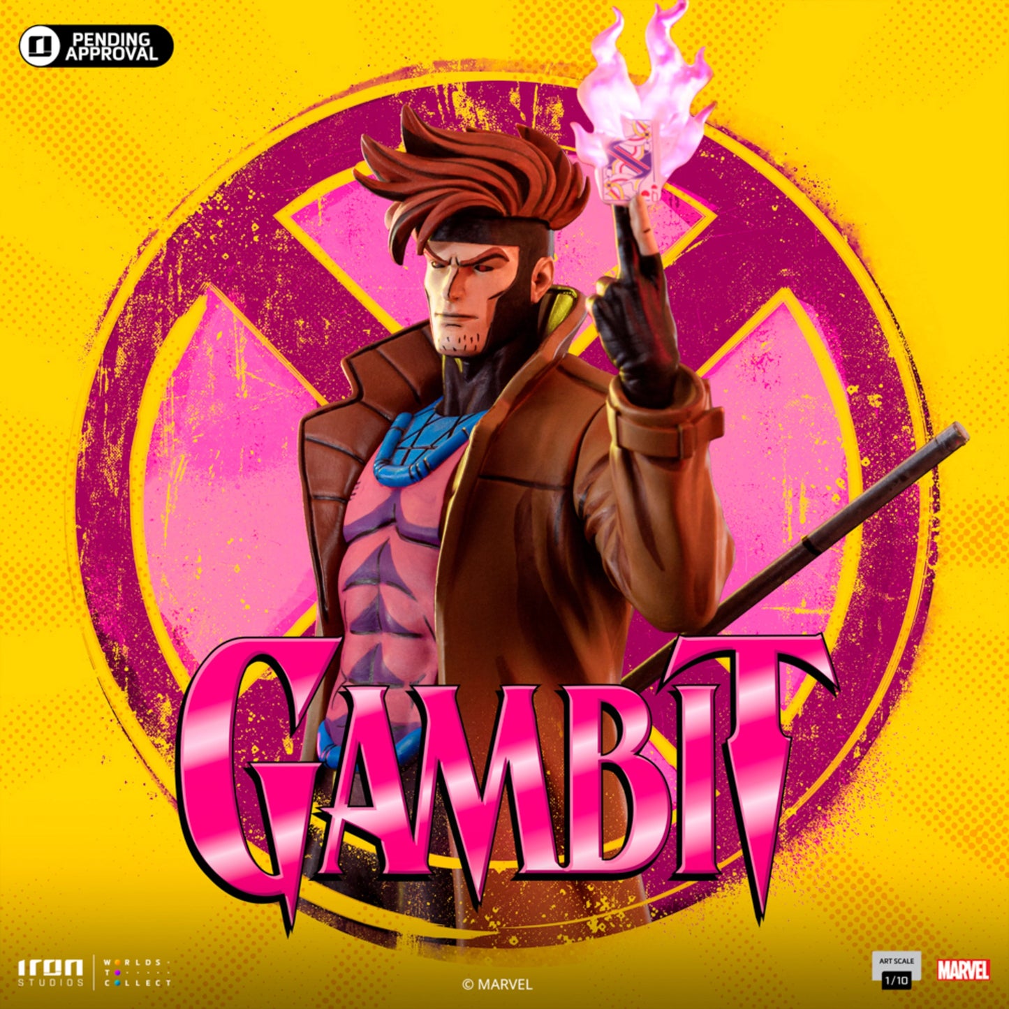 IRON STUDIOS GAMBIT X-MEN '97 MARVEL ART SCALE 1/10 - MARCAS99724-10 (PRE-ORDER) - Anotoys Collectibles