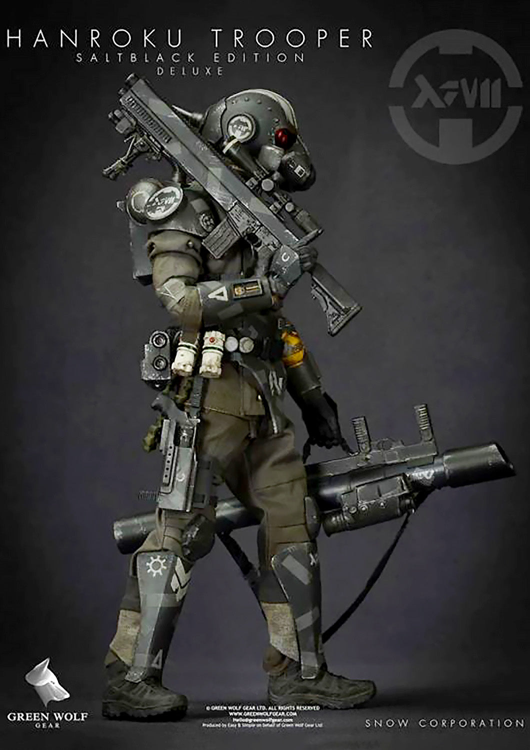 GREEN WOLF GEAR - 13 PROJECT - HANROKU TROOPER SALT BLACK EDITION 1/6 (DELUXE) - Anotoys Collectibles