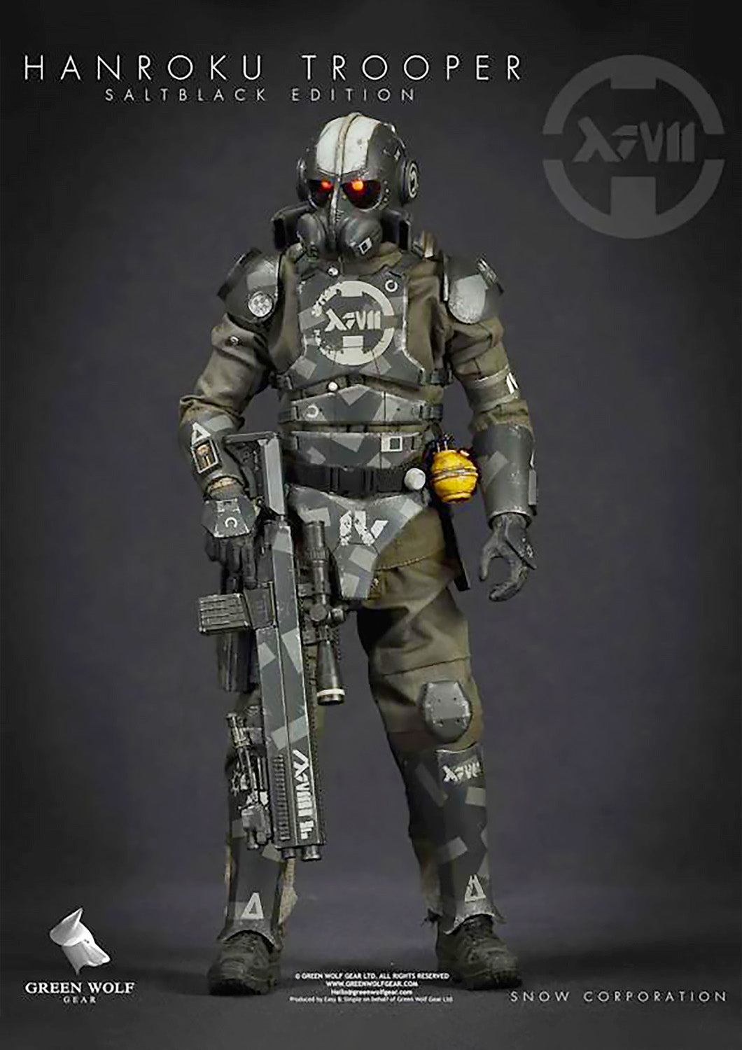 GREEN WOLF GEAR - 13 PROJECT - HANROKU TROOPER SALT BLACK EDITION 1/6 (REGULAR) - Anotoys Collectibles