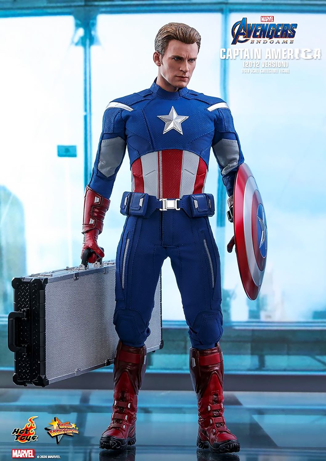 BUNDLE: Hot Toys Avengers: Infinity War Captain America (Movie Promo Ver.) + Avengers: Engdame Captain America 2012 Ver.