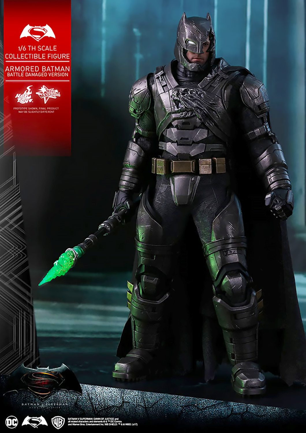 HOT TOYS DC  BATMAN VS SUPERMAN - ARMORED BATMAN BATTLE-DAMAGED EXCLUSIVE VERSION 1/6 MMS417 - Anotoys Collectibles