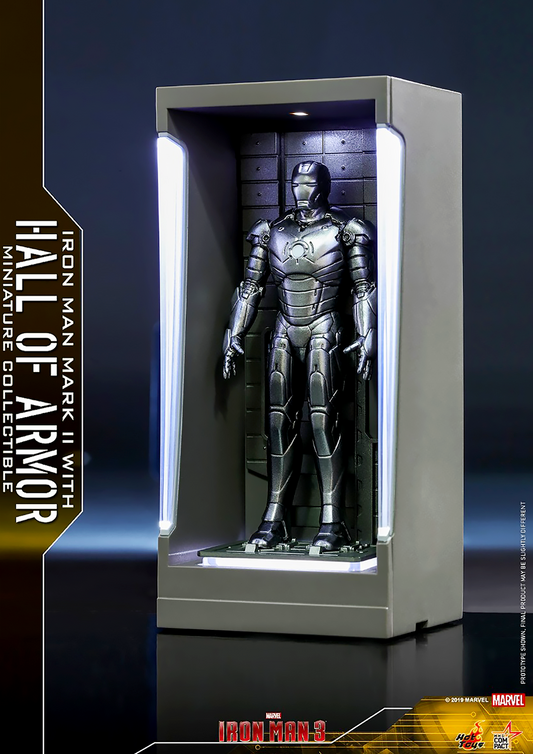 HOT TOYS IRON MAN MARK II - MARK 2 WITH HALL OF ARMOR MINIATURE COLLECTIBLE MMSC006 - Anotoys Collectibles