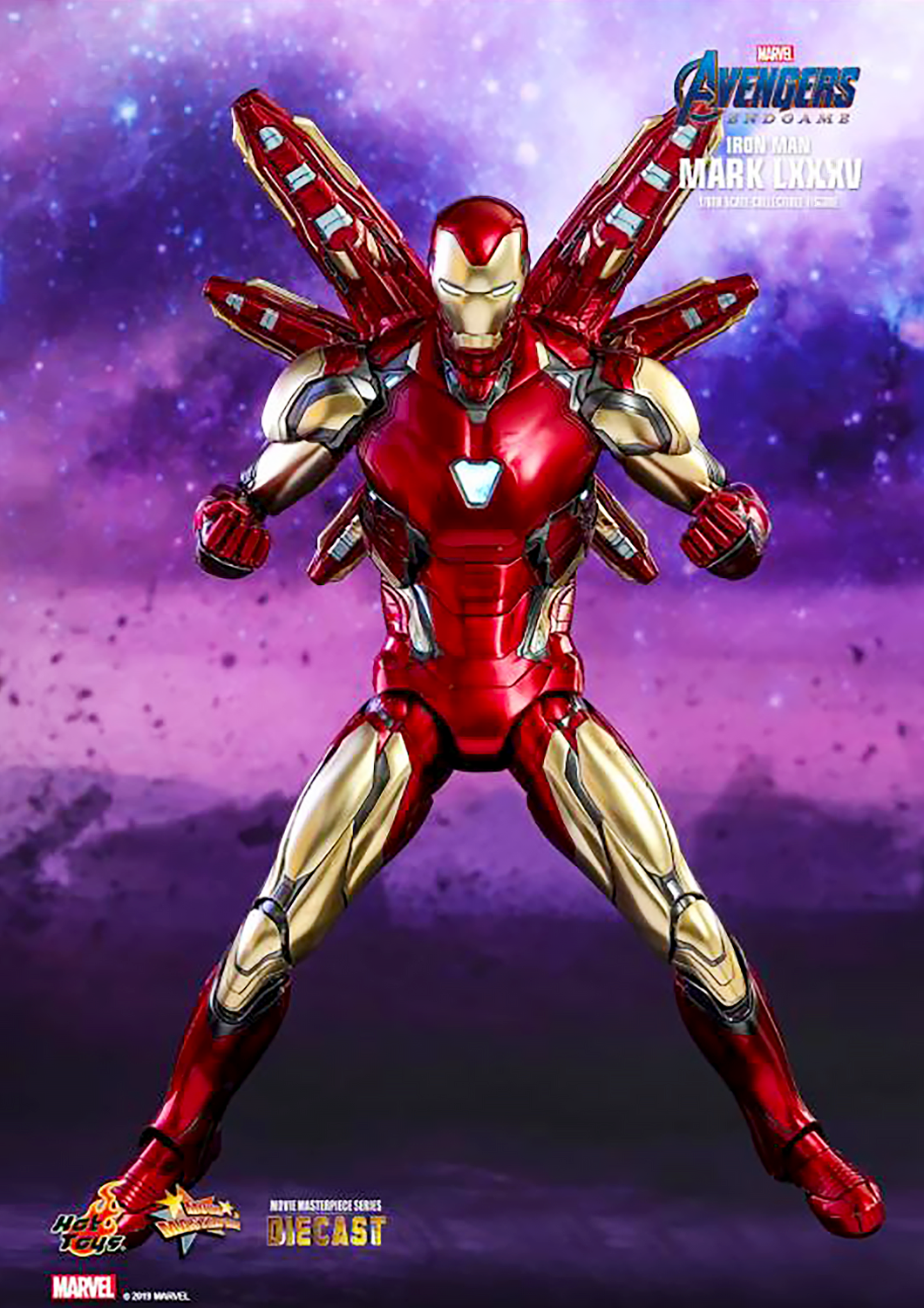 BUNDLE: Hot Toys Iron Man Mark 85 + Arc Reactor Life-Size Replica