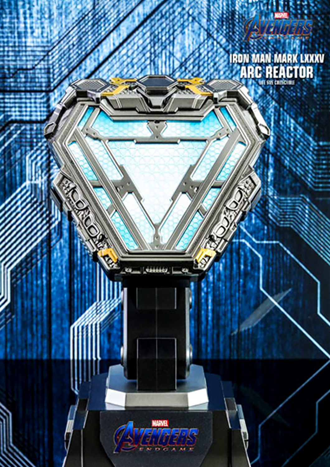 BUNDLE: Hot Toys Iron Man Arc Reactor Life-Size Replica + Captain Marvel Pager Life-Size Replica