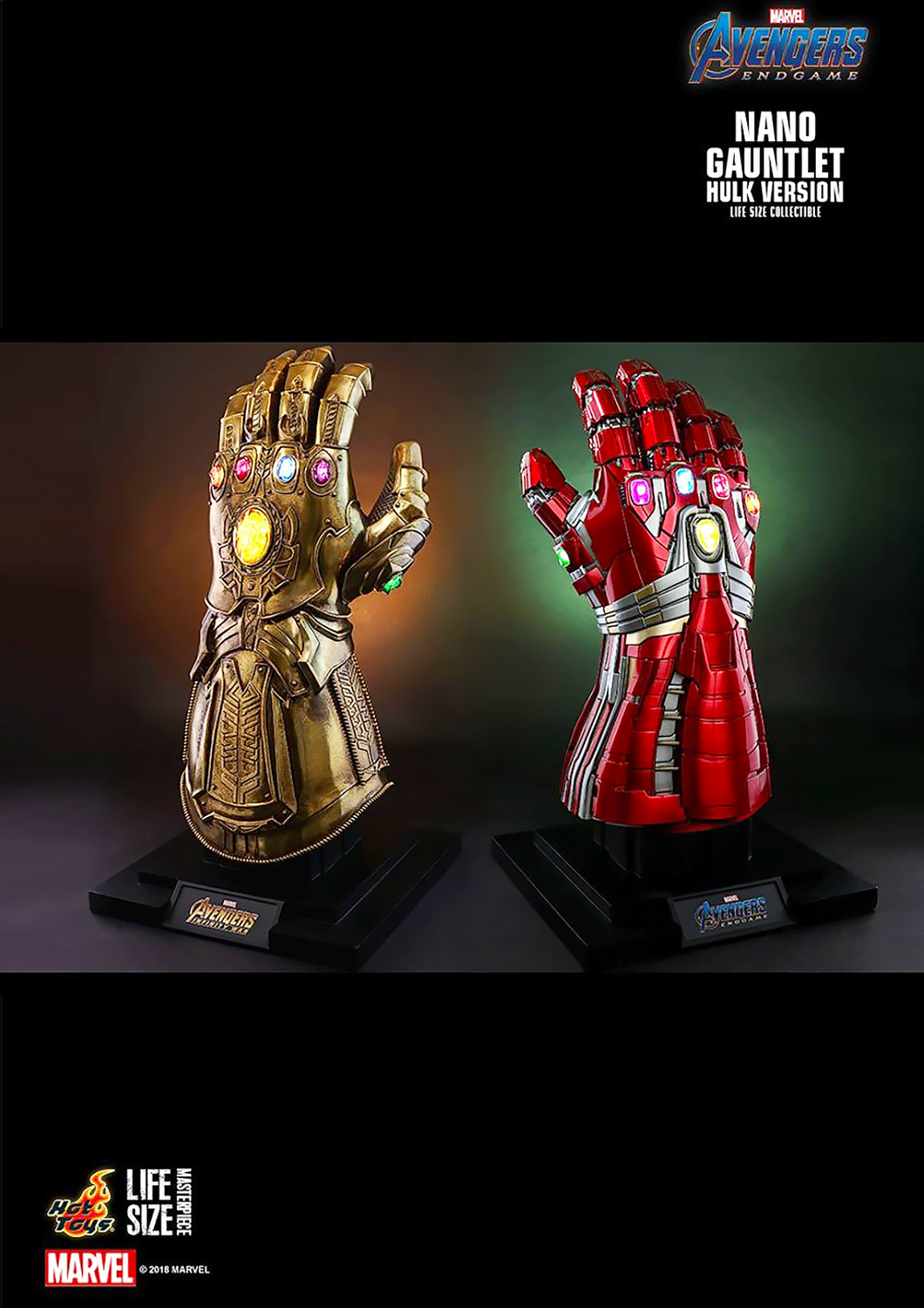HOT TOYS MARVEL  AVENGERS ENDGAME NANO GAUNTLET (HULK VERSION) LIFE-SIZE COLLECTIBLE - LMS008 - Anotoys Collectibles
