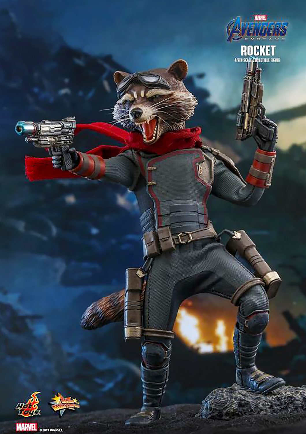 HOT TOYS MARVEL AVENGERS: ENDGAME ROCKET COLLECTIBLE FIGURE 1/6 MMS548 - Anotoys Collectibles
