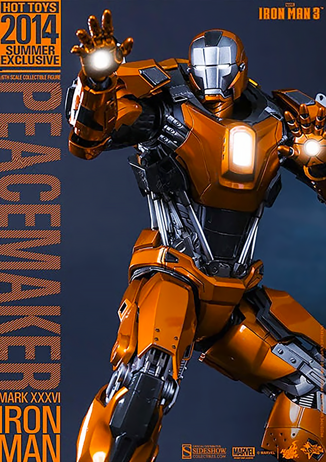 HOT TOYS MARVEL IRON MAN 3 : IRON MAN MARK XXXVI PEACEMAKER (EXCLUSIVE EDITION) - MMS258 - Anotoys Collectibles