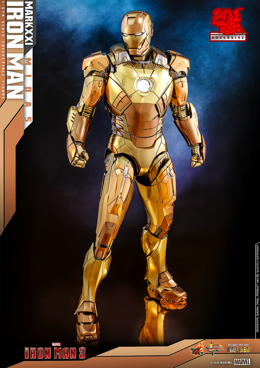 HOT TOYS MARVEL IRON MAN 3 XXI (MIDAS) COLLECTIBLE FIGURE 1/6 MMS586D36 - Anotoys Collectibles