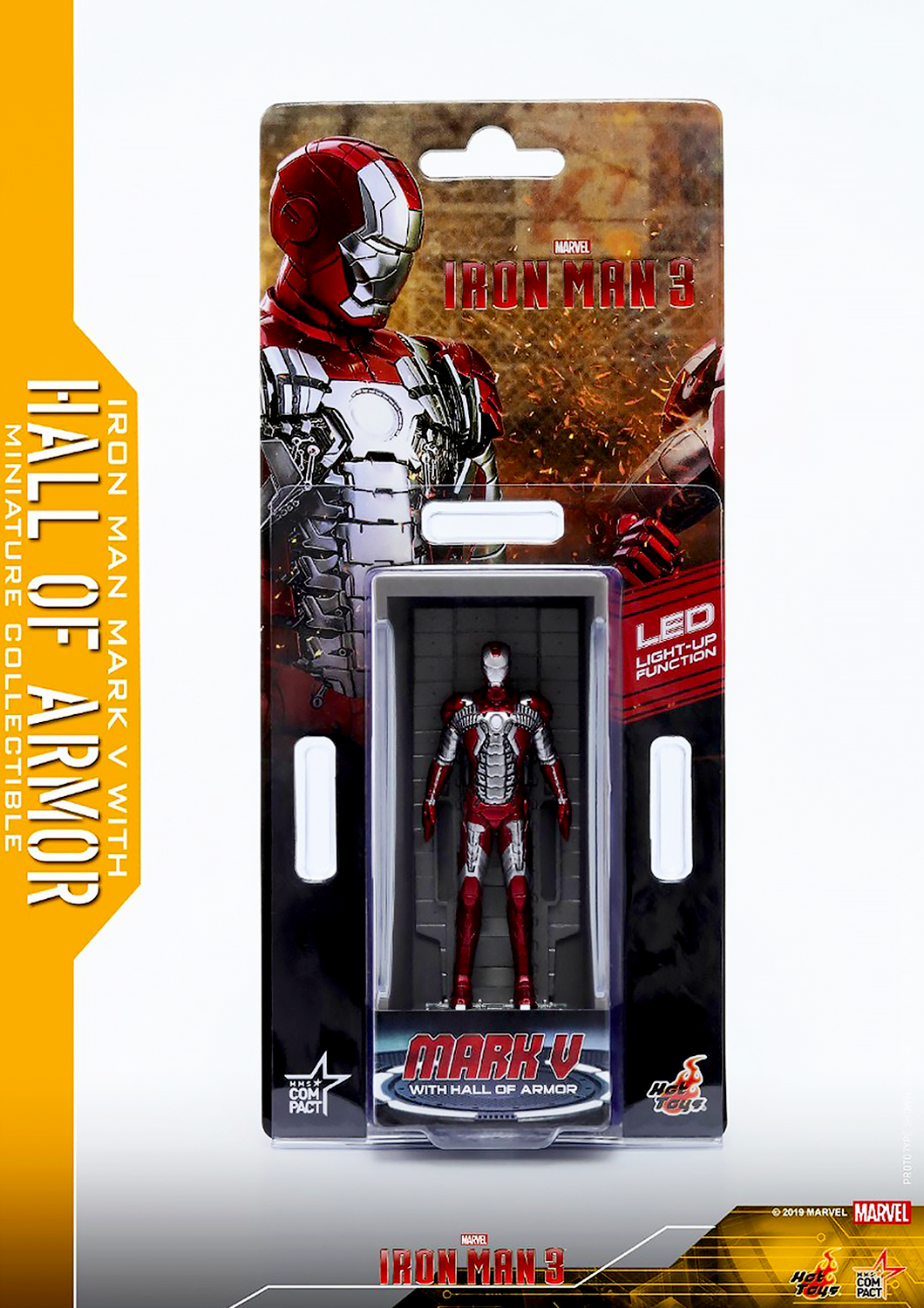 HOT TOYS MARVEL IRON MAN MARK V WITH HALL OF ARMOR MINIATURE COLLECTIBLE - MMSC009 - Anotoys Collectibles