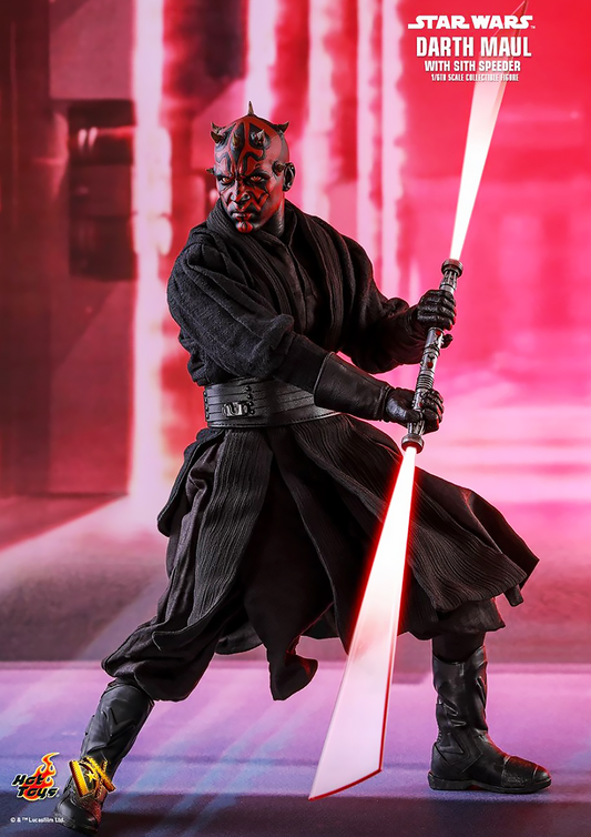 HOT TOYS STAR WARS EPISODE I: THE PHANTOM MENACE DARTH MAUL WITH SITH SPEEDER SE (SPECIAL EDITION) DX17 - Anotoys Collectibles
