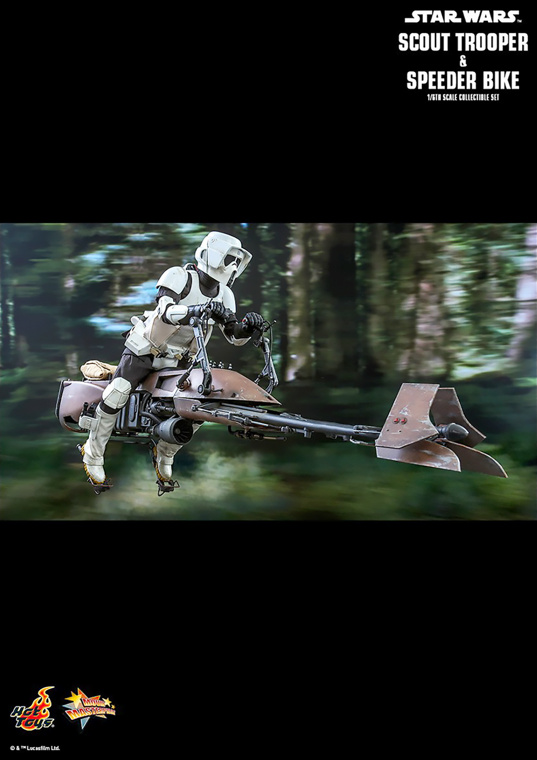 Hot Toys STAR WARS RETURN OF THE JEDI SCOUT TROOPER AND SPEEDER BIKE 1/6 Scale - MMS612 - Anotoys Collectibles