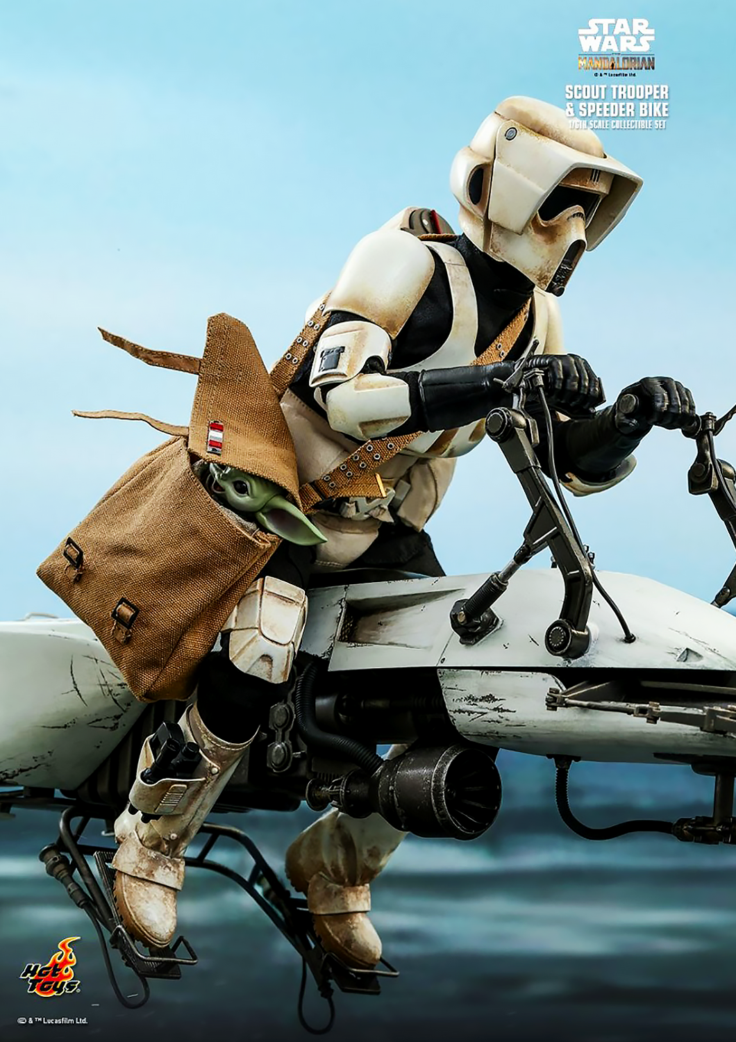 HOT TOYS STAR WARS THE MANDALORIAN SCOUT TROOPER AND SPEEDER BIKE 1/6 TMS017 - Anotoys Collectibles
