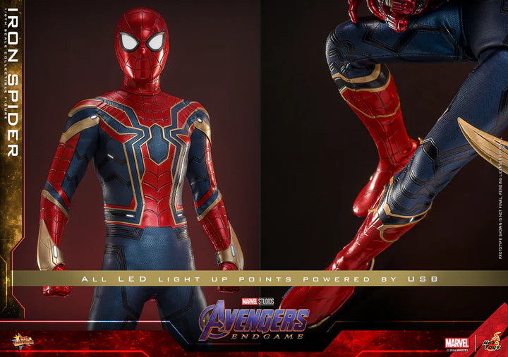 HOT TOYS MARVEL’S AVENGERS: ENDGAME - 1/6TH SCALE IRON SPIDER COLLECTIBLE FIGURE (SCULPTED HAIR VERSION) - MMS761