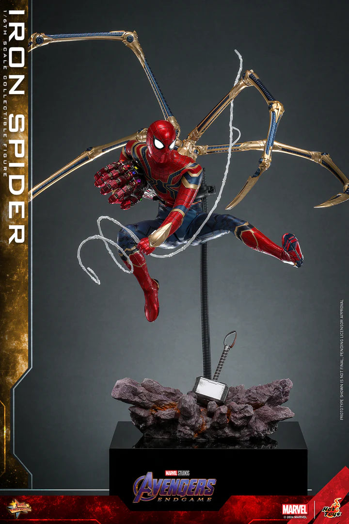 HOT TOYS MARVEL’S AVENGERS: ENDGAME - 1/6TH SCALE IRON SPIDER COLLECTIBLE FIGURE (SCULPTED HAIR VERSION) - MMS761