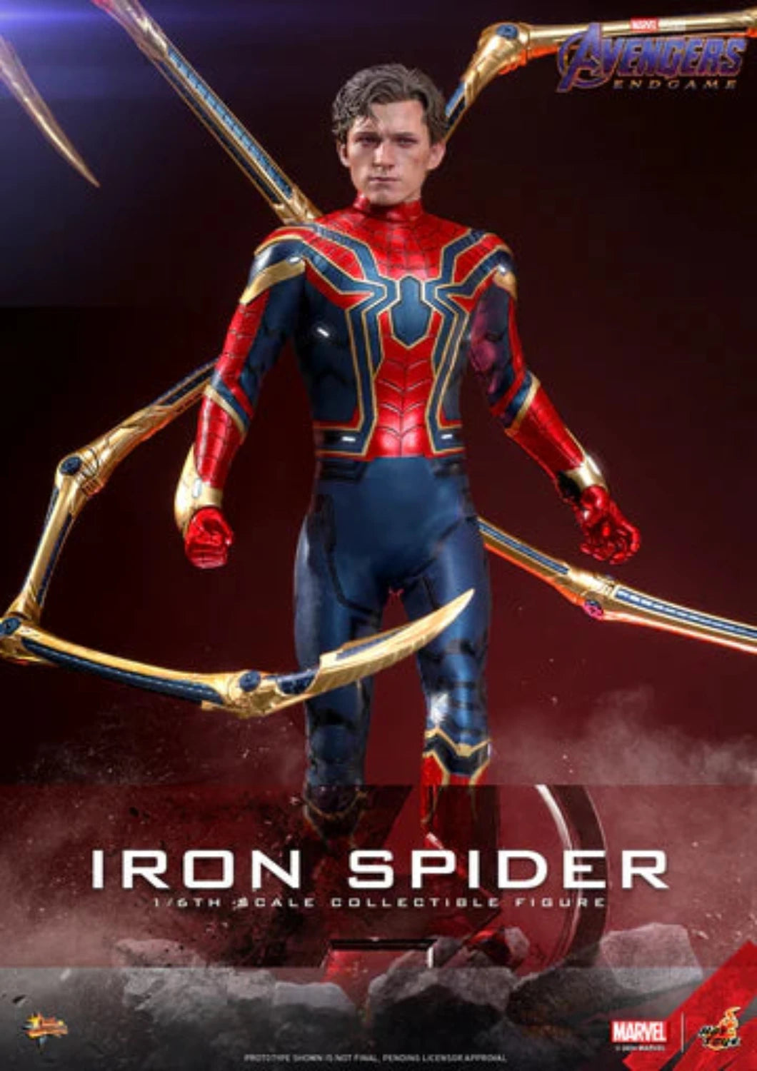 HOT TOYS MARVEL’S AVENGERS: ENDGAME - 1/6TH SCALE IRON SPIDER COLLECTIBLE FIGURE (SCULPTED HAIR VERSION) - MMS761