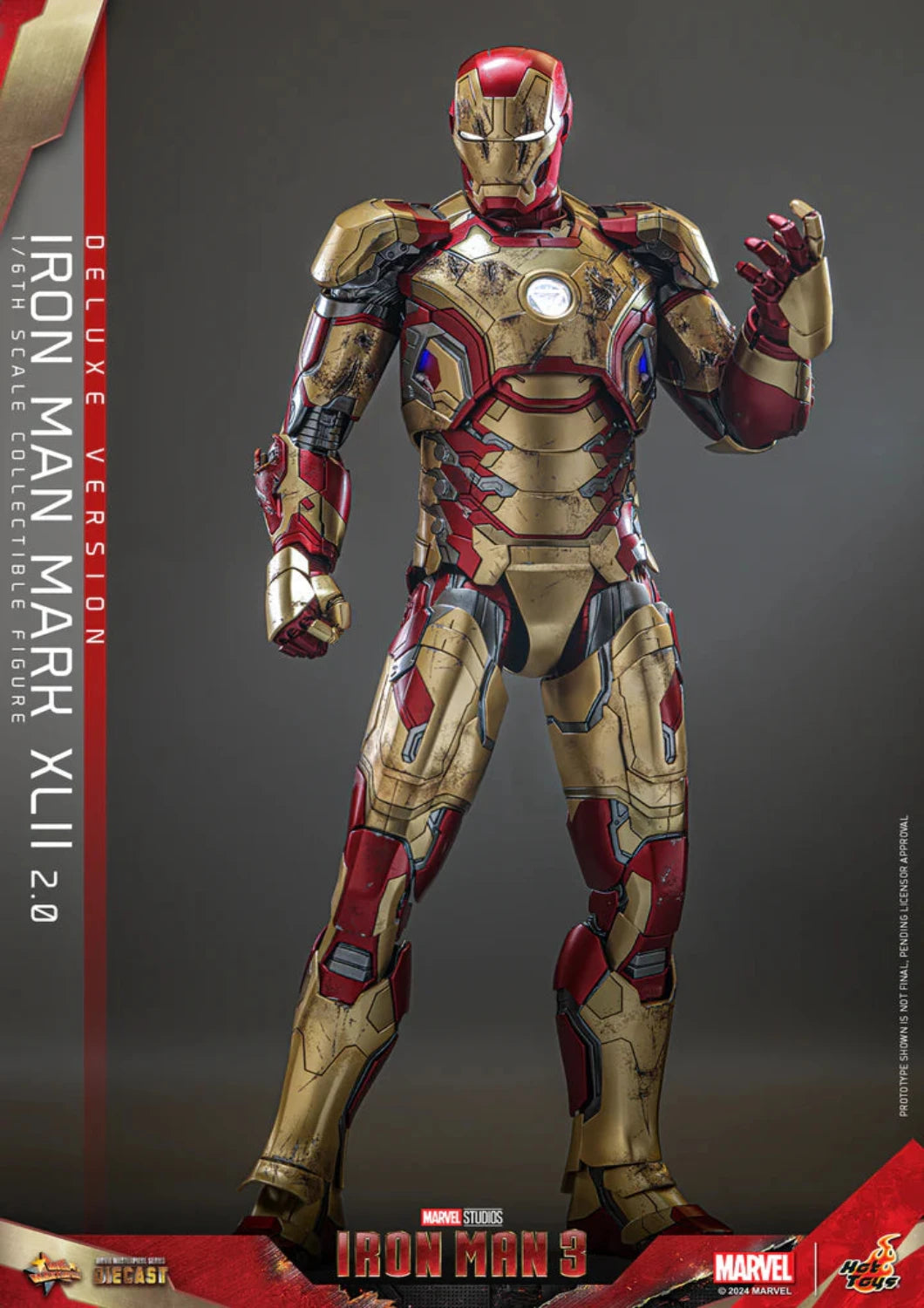 HOT TOYS MARVEL’S IRON MAN 3 - 1/6TH SCALE IRON MAN MARK 42 XLII (2.0) COLLECTIBLE FIGURE (DELUXE VERSION) - MMS759D66