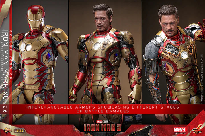 HOT TOYS MARVEL’S IRON MAN 3 - 1/6TH SCALE IRON MAN MARK 42 XLII (2.0) COLLECTIBLE FIGURE (DELUXE VERSION) - MMS759D66