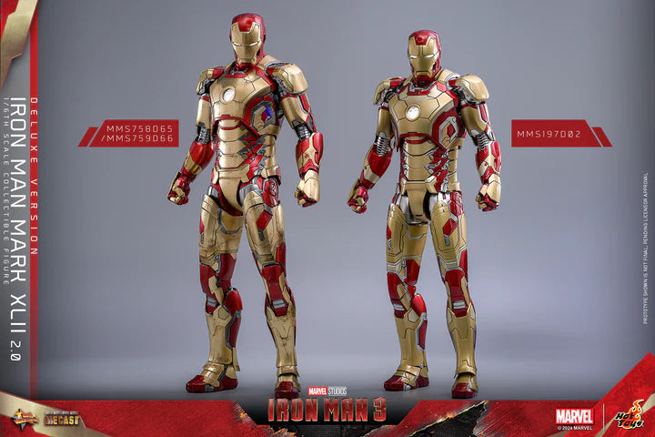 HOT TOYS MARVEL’S IRON MAN 3 - 1/6TH SCALE IRON MAN MARK 42 XLII (2.0) COLLECTIBLE FIGURE (DELUXE VERSION) - MMS759D66