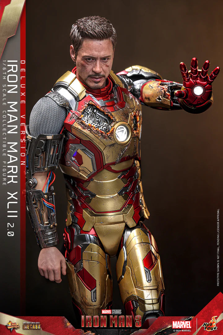 HOT TOYS MARVEL’S IRON MAN 3 - 1/6TH SCALE IRON MAN MARK 42 XLII (2.0) COLLECTIBLE FIGURE (DELUXE VERSION) - MMS759D66