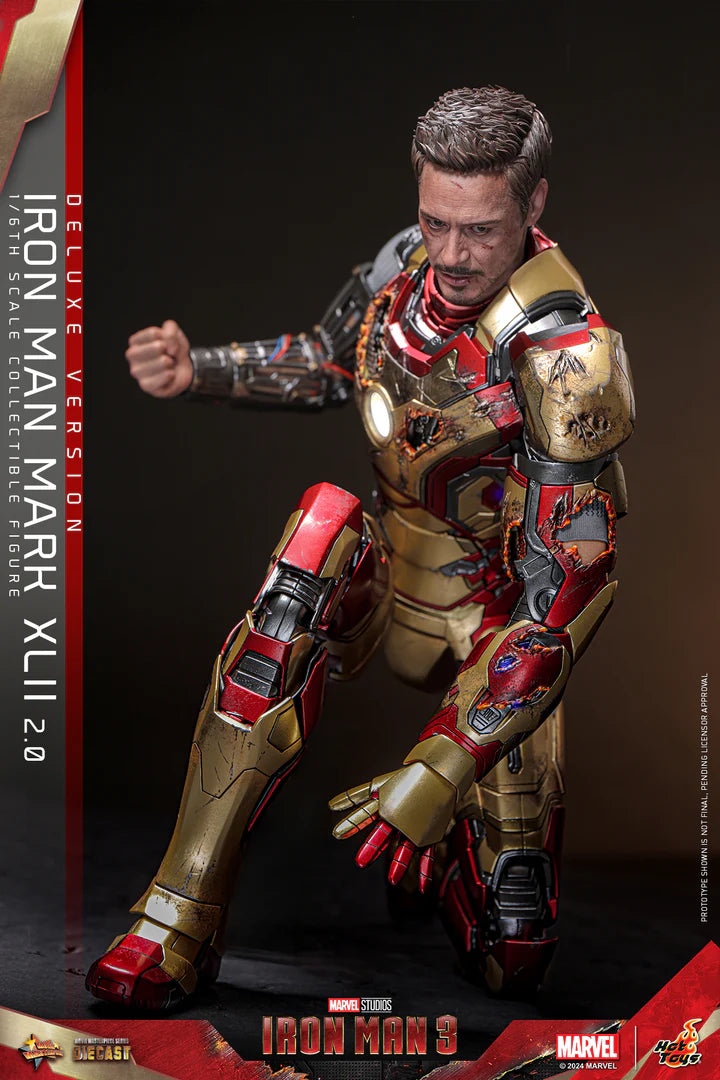 HOT TOYS MARVEL’S IRON MAN 3 - 1/6TH SCALE IRON MAN MARK 42 XLII (2.0) COLLECTIBLE FIGURE (DELUXE VERSION) - MMS759D66