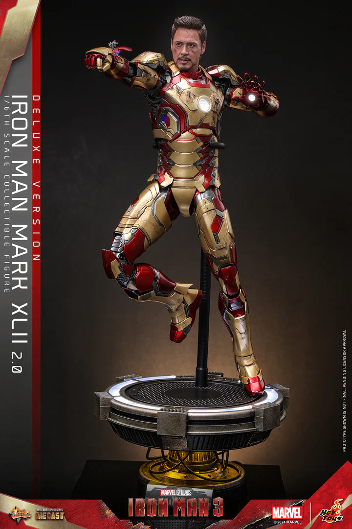 HOT TOYS MARVEL’S IRON MAN 3 - 1/6TH SCALE IRON MAN MARK 42 XLII (2.0) COLLECTIBLE FIGURE (DELUXE VERSION) - MMS759D66