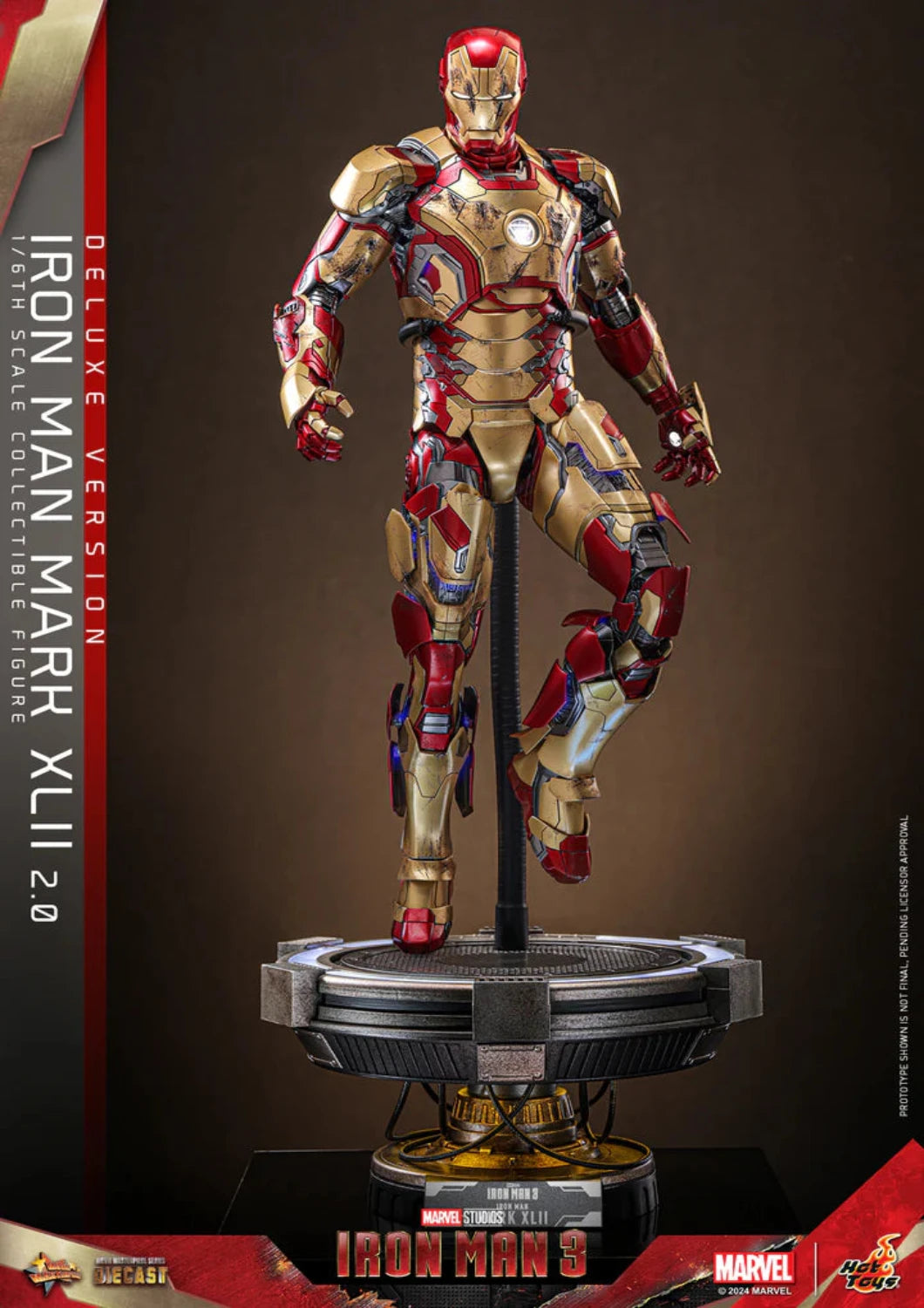 HOT TOYS MARVEL’S IRON MAN 3 - 1/6TH SCALE IRON MAN MARK 42 XLII (2.0) COLLECTIBLE FIGURE (DELUXE VERSION) - MMS759D66