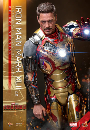 HOT TOYS MARVEL’S IRON MAN 3 - 1/6TH SCALE IRON MAN MARK 42 XLII (2.0) COLLECTIBLE FIGURE (DELUXE VERSION) - MMS759D66