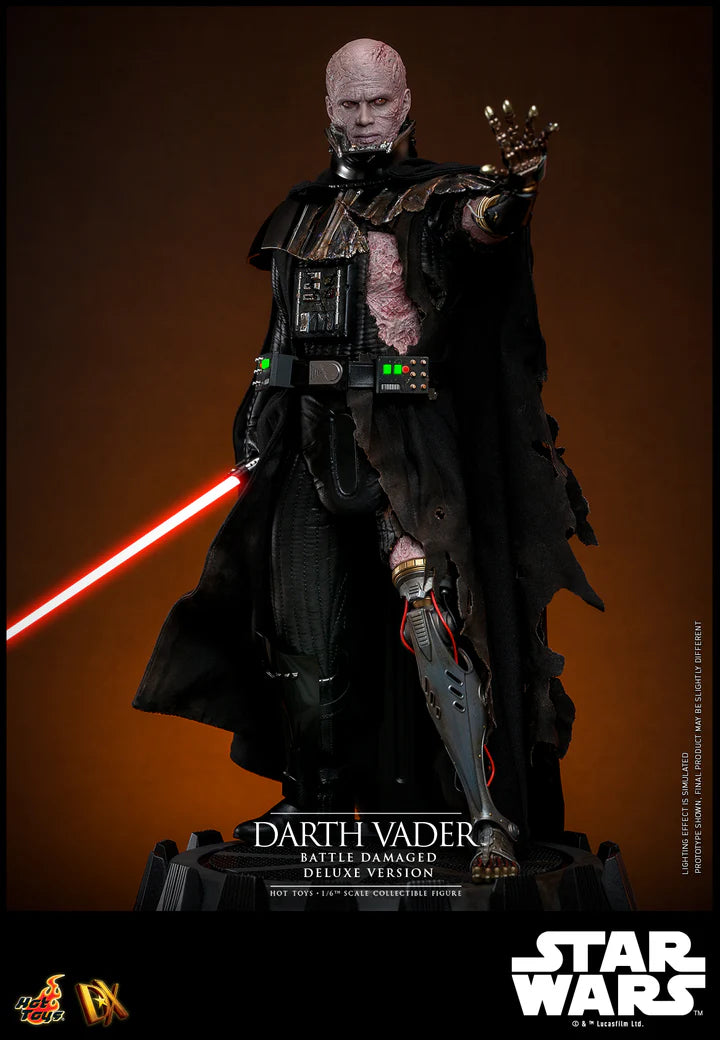 HOT TOYS STAR WARS - 1/6TH SCALE DARTH VADER (BATTLE DAMAGED) COLLECTIBLE FIGURE (DELUXE VERSION) - DX45