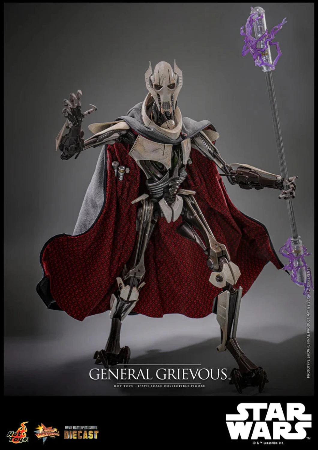 HOT TOYS STAR WARS EPISODE III: REVENGE OF THE SITH - 1/6TH SCALE GENERAL GRIEVOUS COLLECTIBLE FIGURE - MMS760D67