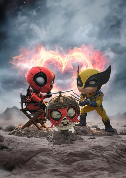 IRON STUDIOS DEADPOOL, HEADPOOL AND WOLVERINE 3 PACK MINICO