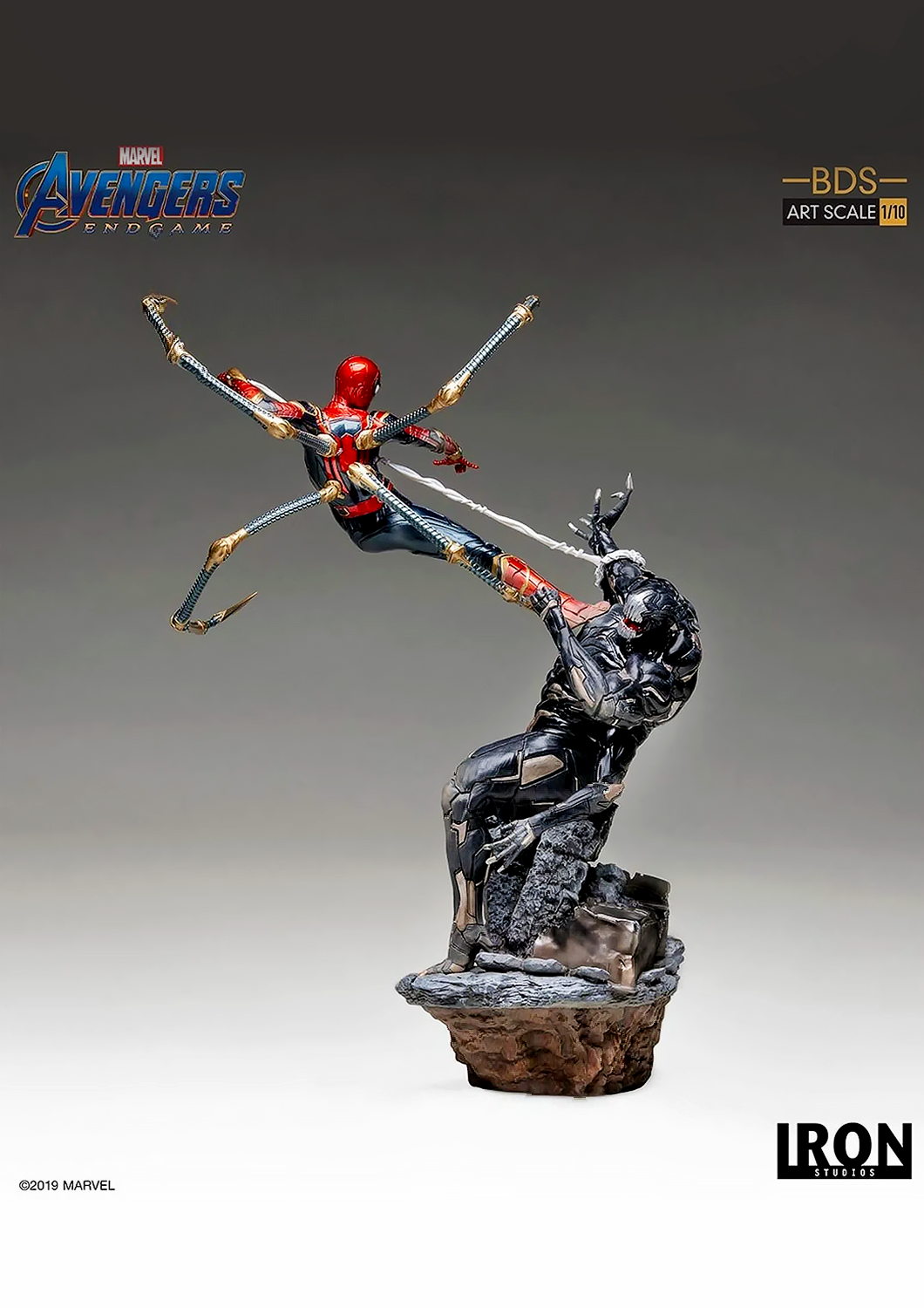 IRON STUDIOS AVENGERS ENDGAME IRON SPIDER VS OUTRIDER BDS ART SCALE 1/10 MARCAS19019-10 - Anotoys Collectibles