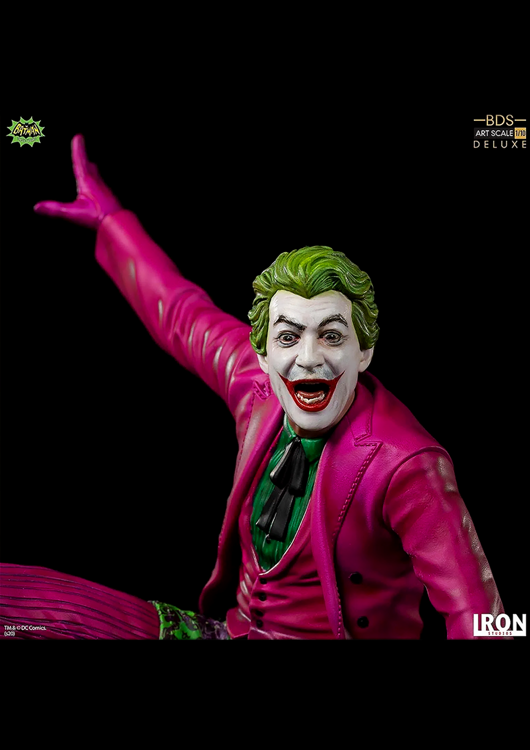 IRON STUDIOS DC BATMAN 66 THE JOKER DELUXE BDS ART SCALE 1/10 SCALE STATUE BATM6631720-10 - Anotoys Collectibles