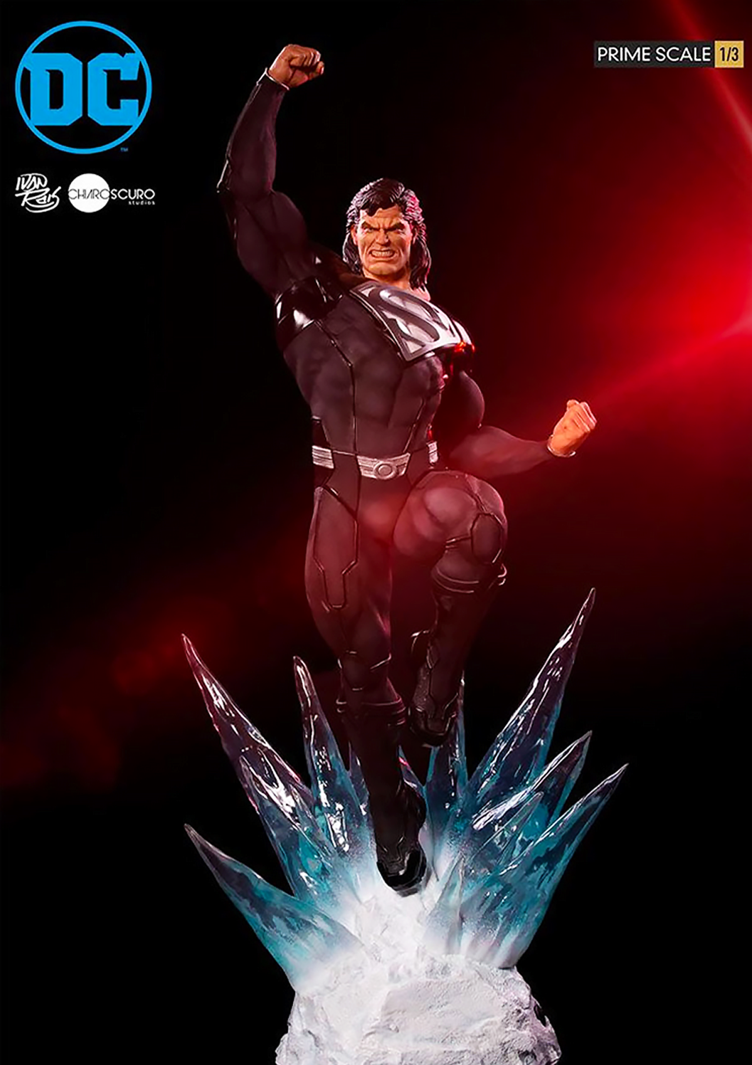 IRON STUDIOS DC SUPERMAN BLACK SUIT PRIME SCALE BY IVAN REIS 1/3 - DCCDCG15018-13 - Anotoys Collectibles