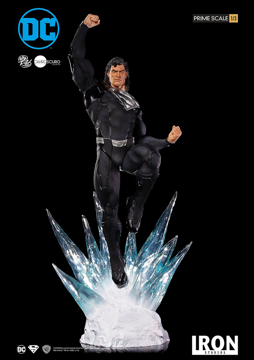 IRON STUDIOS DC SUPERMAN BLACK SUIT PRIME SCALE BY IVAN REIS 1/3 - DCCDCG15018-13 - Anotoys Collectibles