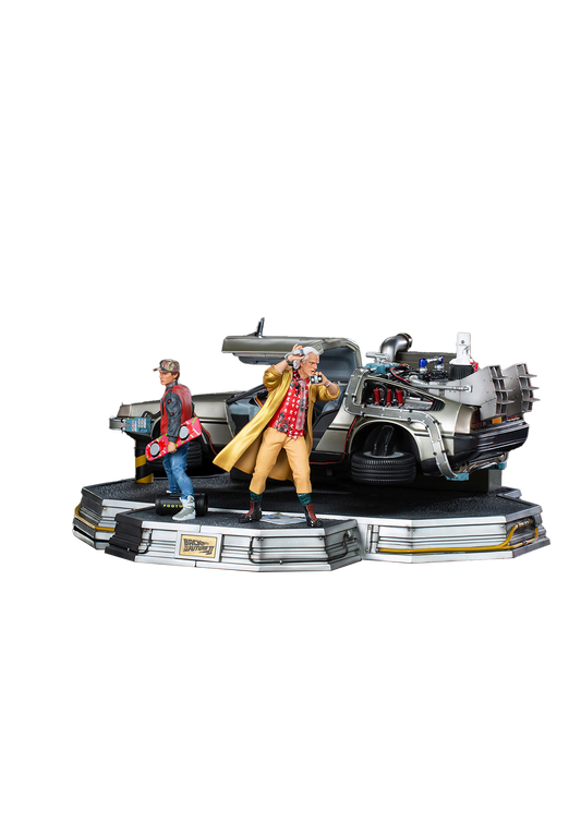 IRON STUDIOS DELOREAN FULL SET DELUXE ‚ BACK TO THE FUTURE PART II ART SCALE 1/10 - UNBTTF51021-10 - Anotoys Collectibles